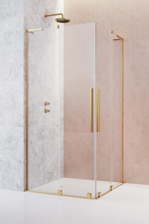 Usa de dus glisanta Radaway Furo SL KDD Gold 110cm  deschidere stanga  auriu lucios