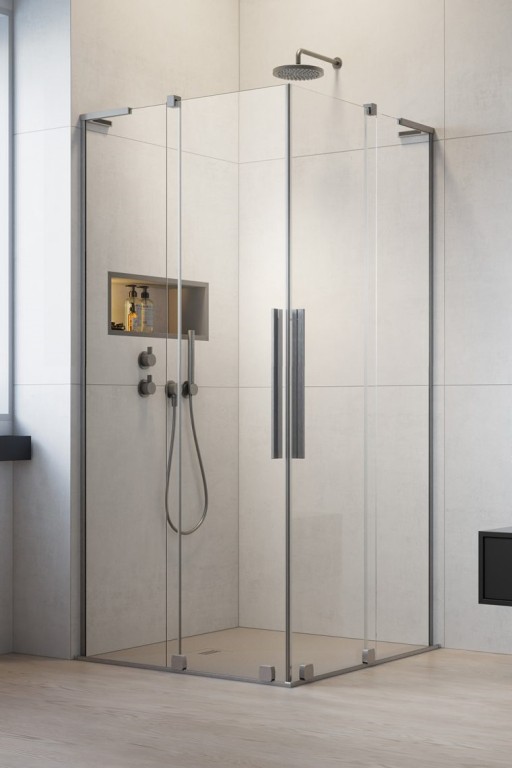 Usa de dus glisanta Radaway Furo SL KDD 110cm  deschidere stanga  nickel periat
