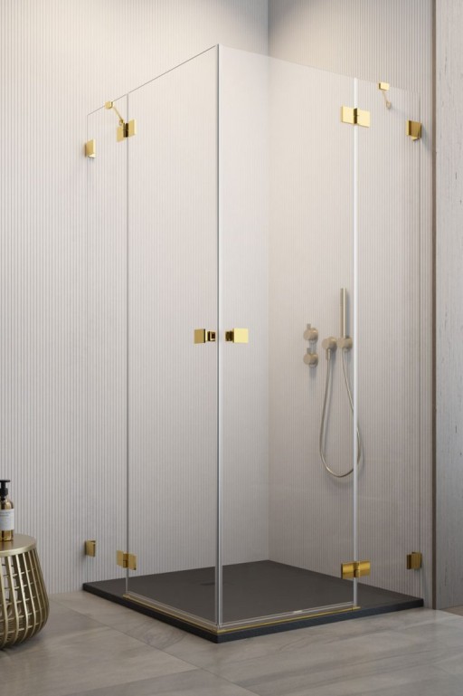Usa de dus Radaway Essenza Pro KDD Gold 90cm  orientare dreapta  auriu lucios