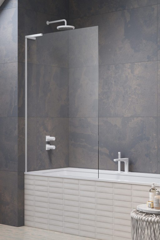 Paravan cada Radaway Modo SL PNJ II  un element fix orientare stanga  80cm  alb mat