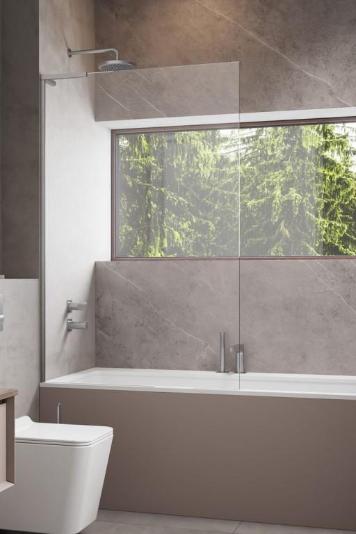 Paravan cada Radaway Modo SL PNJ II  un element fix orientare stanga  60cm  nickel periat