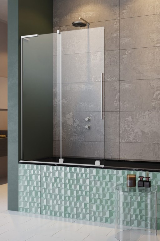 Paravan cada cu element culisant Radaway Furo SL PND II 100cm  orientare stanga  crom lucios