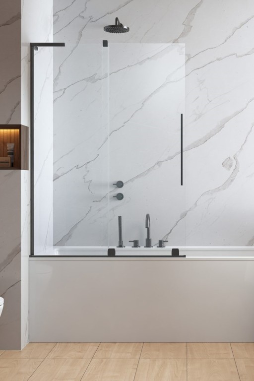 Paravan cada cu element culisant Radaway Furo SL PND II 110cm  orientare stanga  gunmetal periat
