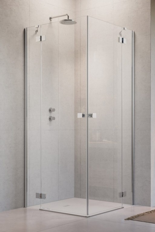 Usa de dus Radaway Essenza KDD 80cm  orientare stanga  profil crom lucios