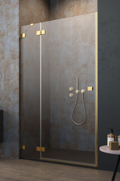 Usa de nisa batanta Radaway Essenza Pro DWJ Gold 80cm deschidere stanga  auriu lucios