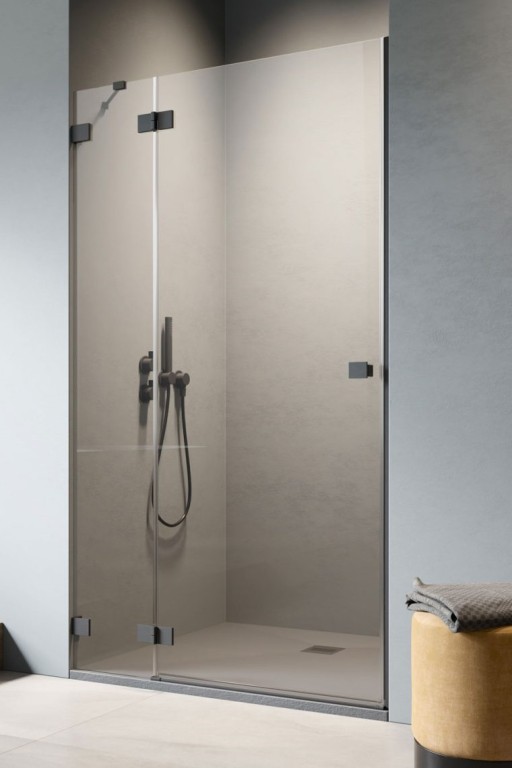 Usa de nisa batanta Radaway Essenza Pro DWJ Black 120cm deschidere stanga  negru mat