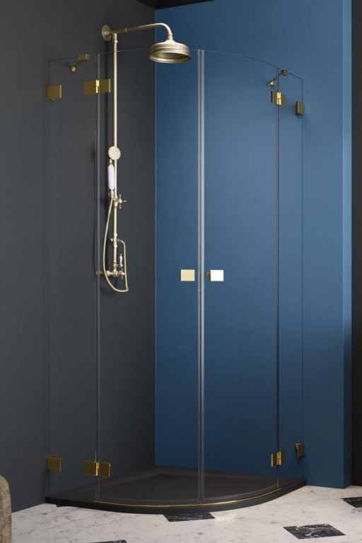 Usa de dus Radaway Essenza Pro PDD Gold 100cm  orientare stanga  auriu lucios