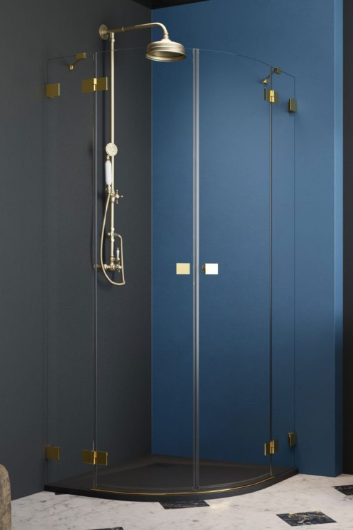 Usa de dus Radaway Essenza Pro PDD Gold 90cm  orientare dreapta  auriu lucios