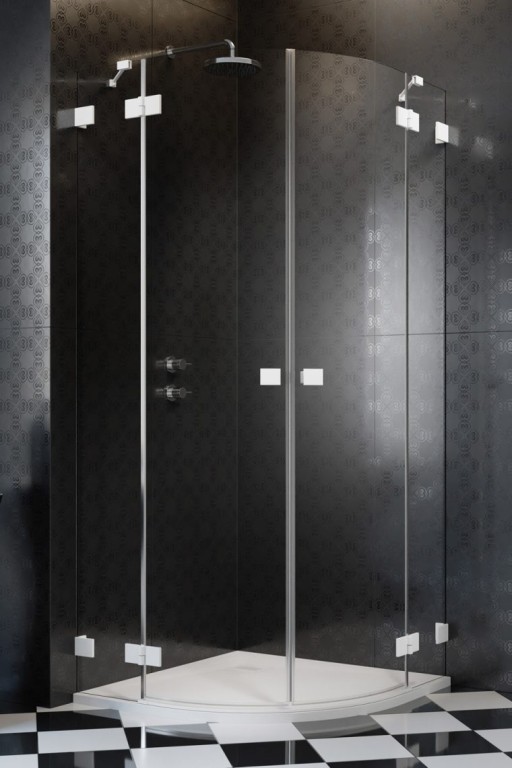 Usa de dus Radaway Essenza Pro PDD 80cm  orientare stanga  alb mat