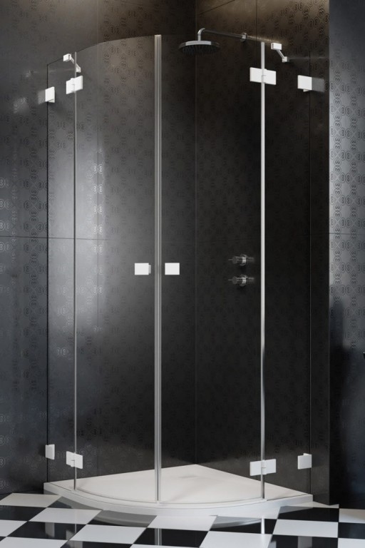 Usa de dus Radaway Essenza Pro PDD 80cm  orientare dreapta  alb mat