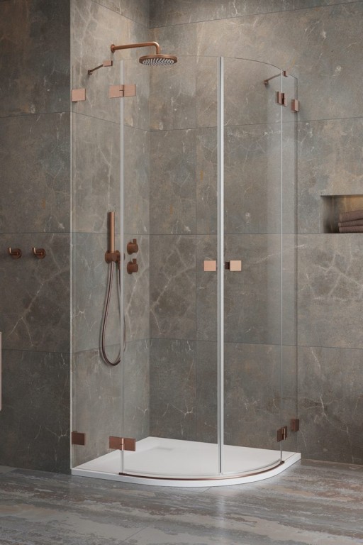 Usa de dus Radaway Essenza Pro PDD 90cm  orientare stanga  cupru periat