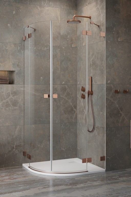 Usa de dus Radaway Essenza Pro PDD 90cm  orientare dreapta  cupru periat