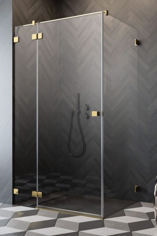 Usa de dus Radaway Essenza Pro KDJ Gold 120cm deschidere stanga  auriu lucios