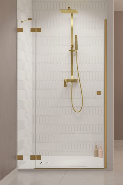 Usa de nisa batanta Radaway Essenza Pro DWJ 90cm deschidere stanga  auriu periat