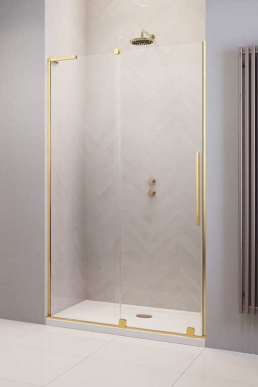 Usa de nisa culisanta Radaway Furo SL DWJ Gold 100cm deschidere stanga  auriu lucios
