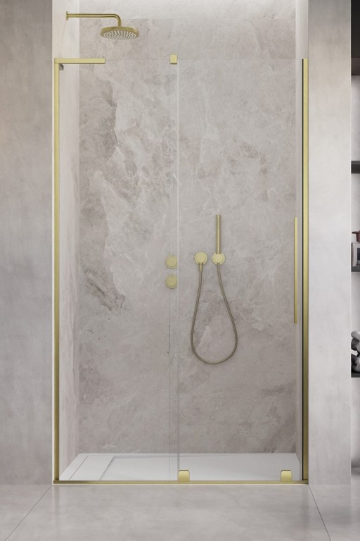Usa de nisa culisanta Radaway Furo SL DWJ 120cm deschidere stanga  auriu periat