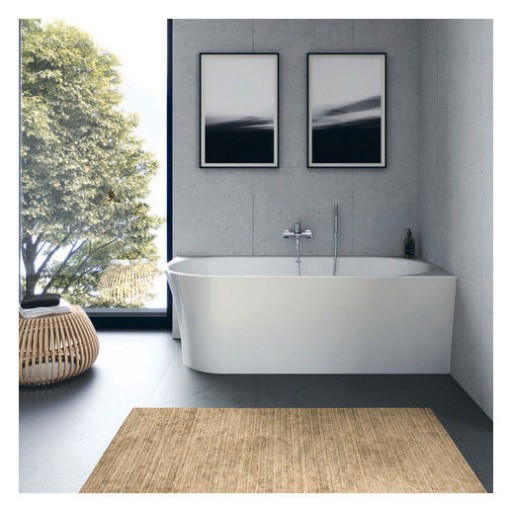 Cada freestanding Duravit DuraSenja 150x75cm  de colt  orientare dreapta  alb