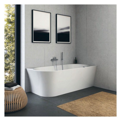 Cada freestanding Duravit DuraSenja 170x80cm  de colt  orientare dreapta  alb