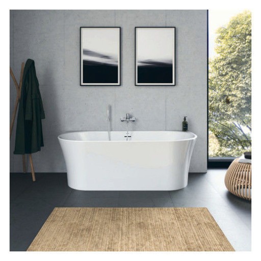 Cada freestanding Duravit DuraSenja 170x80cm  la perete  alb