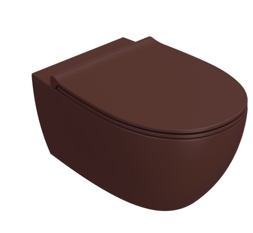 Vas wc suspendat Globo 4All NoRim 54cm  rosu Mattone