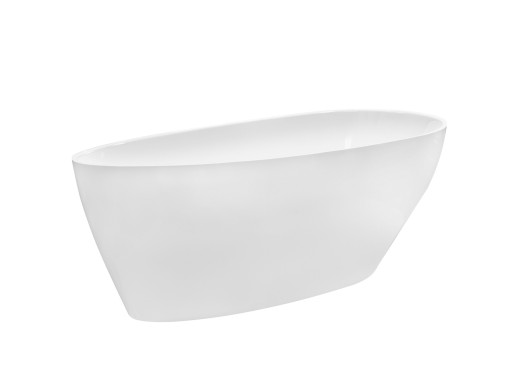 Cada freestanding Besco Goya Matt 160x70cm  alb mat  sifon click-clack cu top cleaning alb