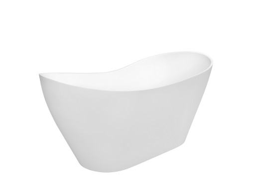 Cada freestanding Besco Viya Matt 170x72cm  alb mat  sifon click-clack cu top cleaning alb