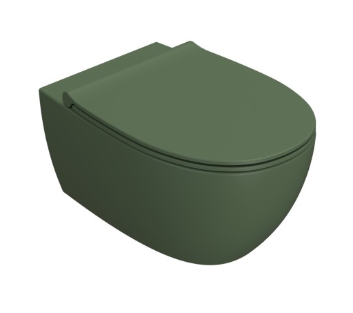 Vas wc suspendat Globo 4All NoRim 54cm  verde feriga