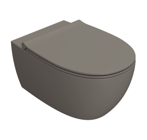 Vas wc suspendat Globo 4All NoRim 54cm  gri agata
