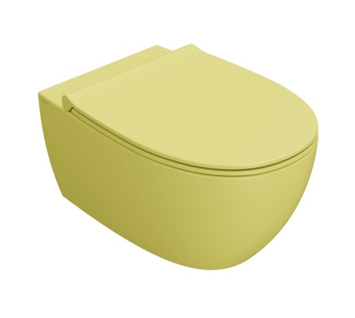 Vas wc suspendat Globo 4All NoRim 54cm  galben mustar