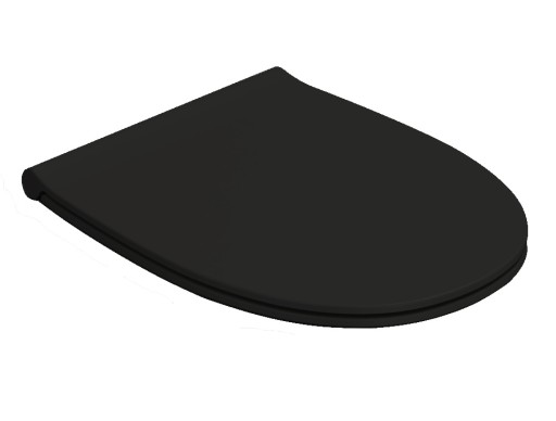 Capac wc Globo 4All cu inchidere lenta  54cm  negru mat