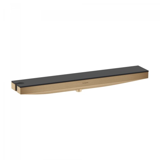 Accesoriu FixFit Combo Hansgrohe Rainfinity 500 cu agatatoare si raft sticla grafit  orientare stanga  bronz periat