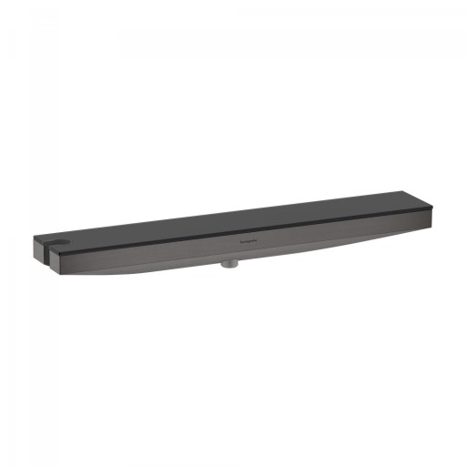 Accesoriu FixFit Combo Hansgrohe Rainfinity 500 cu agatatoare si raft sticla grafit  orientare stanga  negru periat