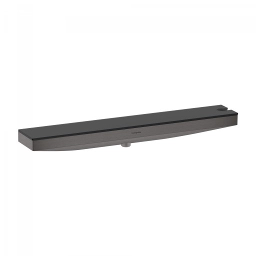 Accesoriu FixFit Combo Hansgrohe Rainfinity 500 cu agatatoare si raft sticla grafit  orientare dreapta  negru periat