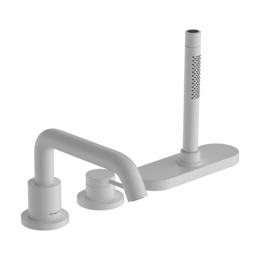 Baterie cada Hansgrohe Tecturis S din 3 elemente  montare pe cada  necesita corp sBox  alb mat