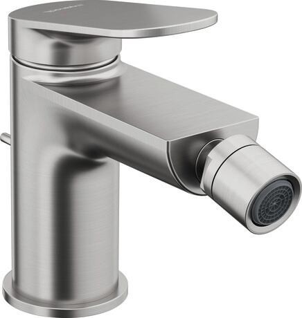 Baterie bideu Duravit Wave  ventil pop-up  inox periat
