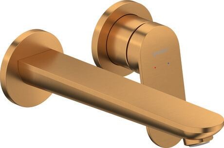 Baterie lavoar Duravit Wave din 2 elemente  de perete  necesita corp ingropat  bronz periat