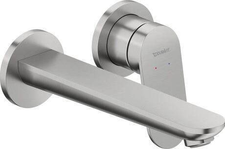 Baterie lavoar Duravit Wave din 2 elemente  de perete  necesita corp ingropat  inox periat