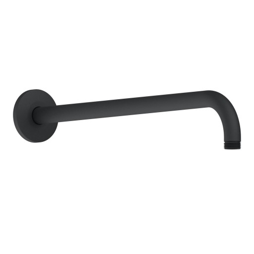 Brat de dus Duravit Shower Round 41cm  cu montaj pe perete negru mat