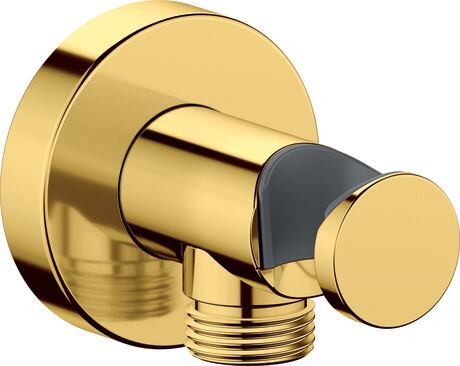 Conector fixfit Duravit Shower Roound cu agatatoare de dus  auriu lucios