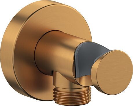 Conector fixfit Duravit Shower Roound cu agatatoare de dus  bronz periat