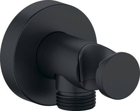Conector fixfit Duravit Shower Roound cu agatatoare de dus  negru mat