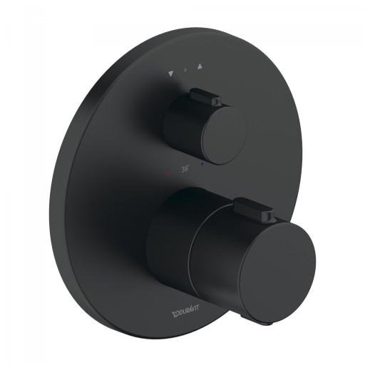 Baterie cada - dus termostatata Duravit Thermo montaj incastrat  necesita corp ingropat  negru mat