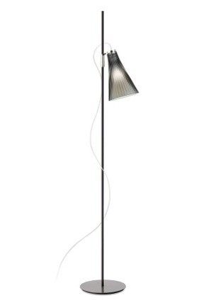 Lampadar Kartell K-LUX design Rodolfo Dordoni  h 165cm  negru-fumuriu