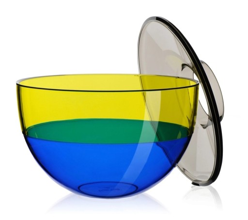 Vaza Kartell Shibuya design Christophe Pillet  gri-galben-albastru
