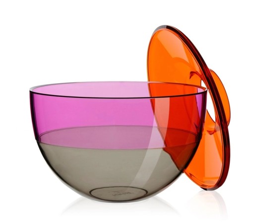 Vaza Kartell Shibuya design Christophe Pillet  gri-fumuriu-albastru
