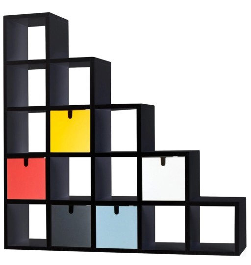 Biblioteca Kartell Polvara design Giulio Polvara  196x196x35.5cm  negru