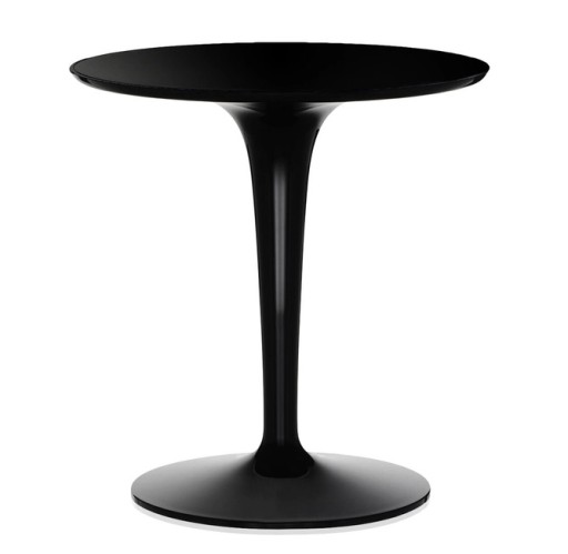 Masuta Kartell Tip Top Mono  design Philippe Starck & Eugeni Quitllet  d48cm  h50cm  negru