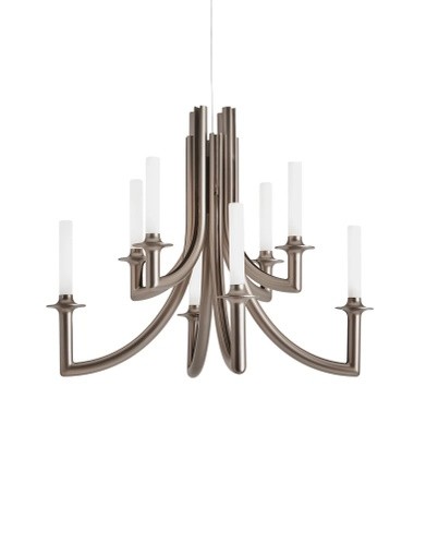 Candelabru Kartell Khan design Philippe Starck  d 77cm  8x max 5W E14  bronz mat