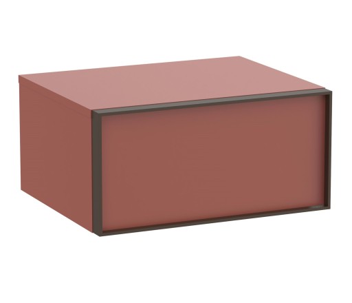 Dulap auxiliar suspendat Roca Inspira cu un sertar  60cm  rosu terracota