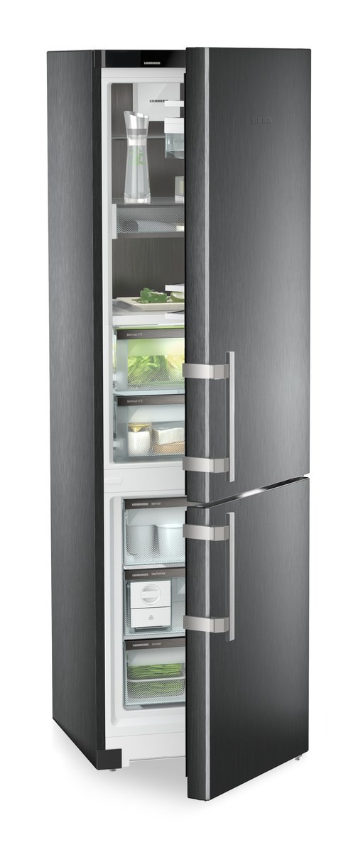 Combina frigorifica Liebherr Prime CBNbsa 575i BioFresh  NoFrost  362 litri  clasa A  Black Steel